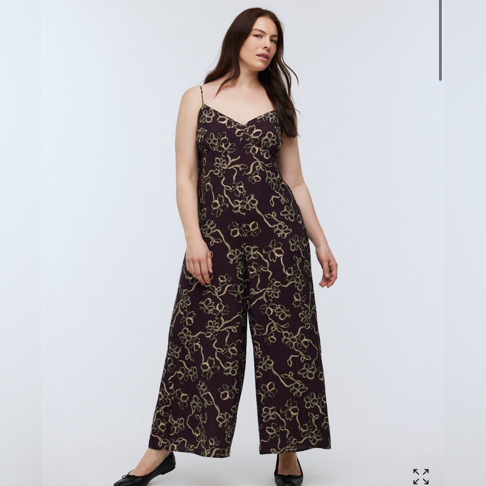 Madewell wide leg floral jumpsuit size 0